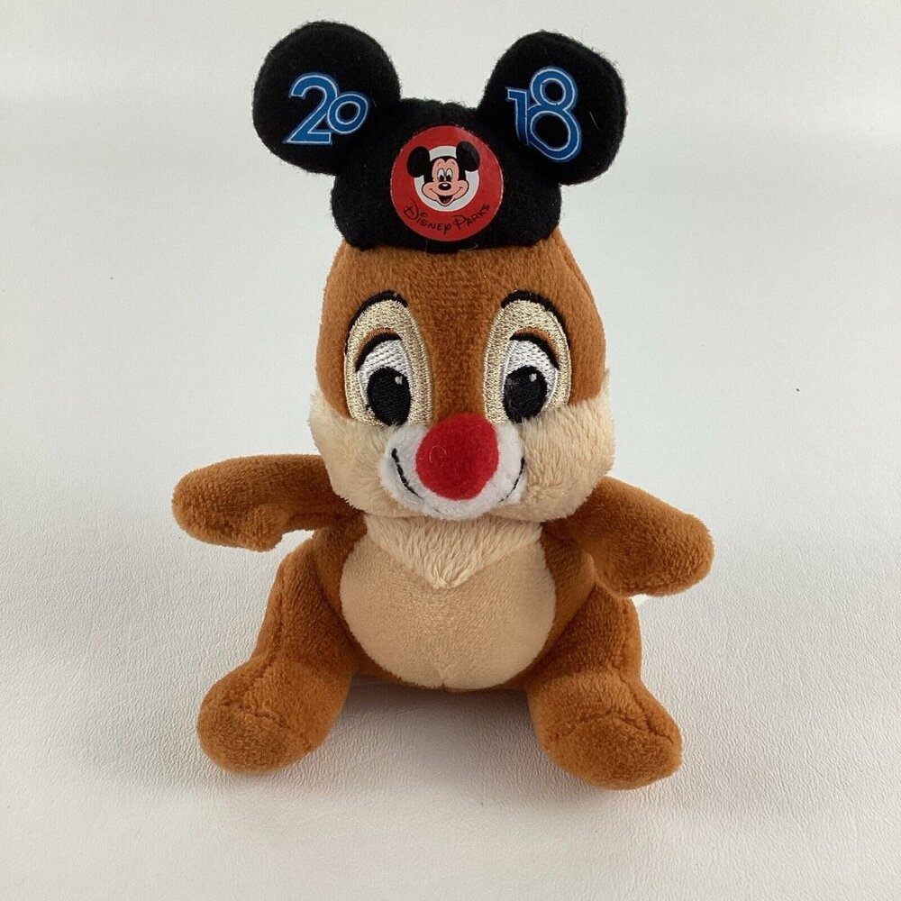 Disney Parks Dale Chipmunk 6" Plush Stuffed Animal Toy Mickey Mouse Ears 2018
